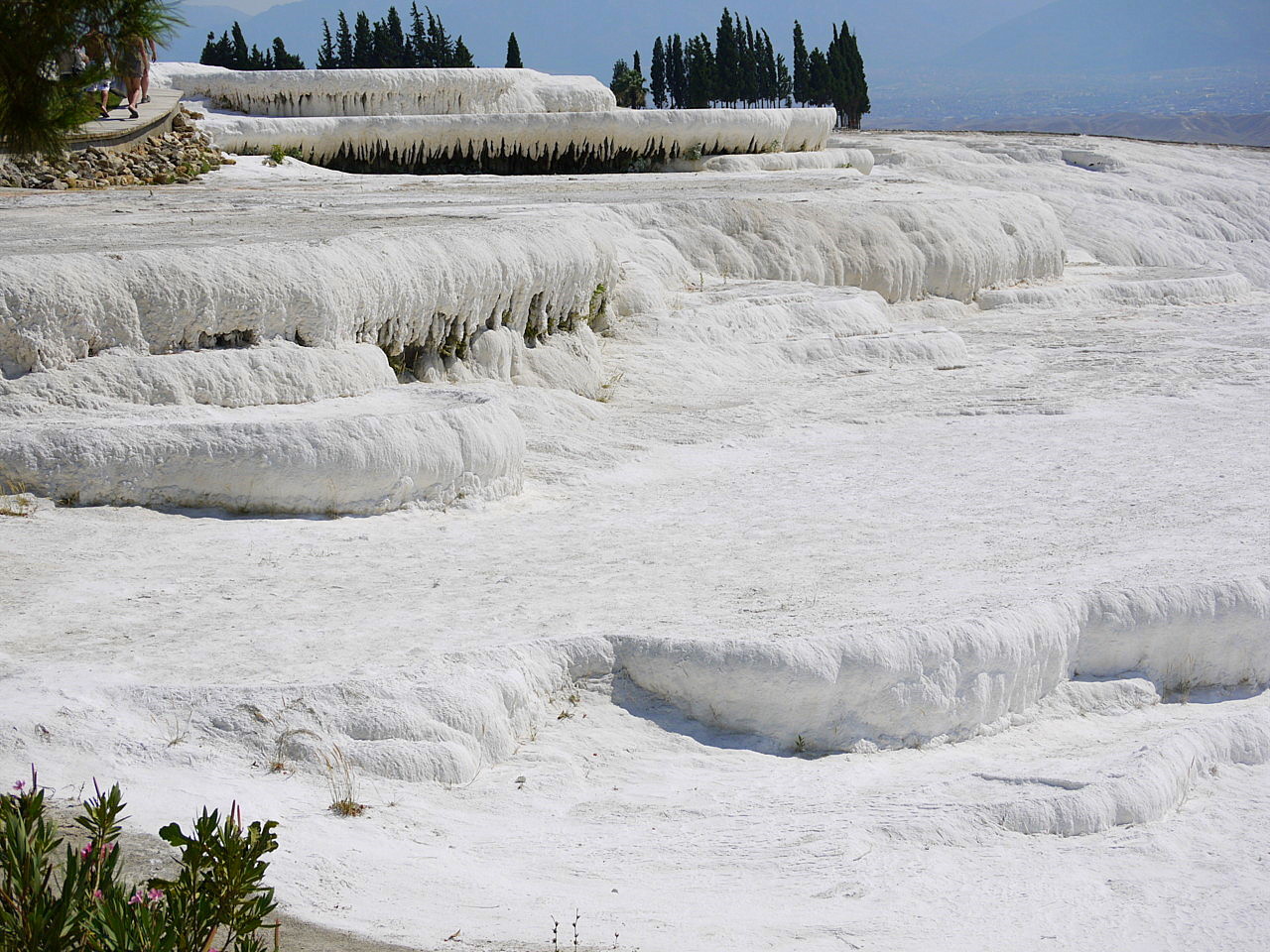 The calcium travertines at Pamukkale